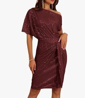 Grace Karin Sequin Glitter Off The Shoulder Cocktail Party Dress NWT Size XL